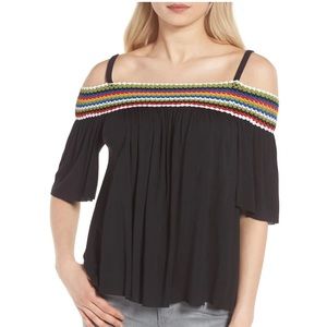 BAILEY 44 Guava Off The Shoulder Top Size XS